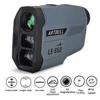 1000M Laser Rangefinder Hunting Outdoor 650M Golf Rangefinder Telescope with Flag-Lock Slope Adjusted Distance Meter