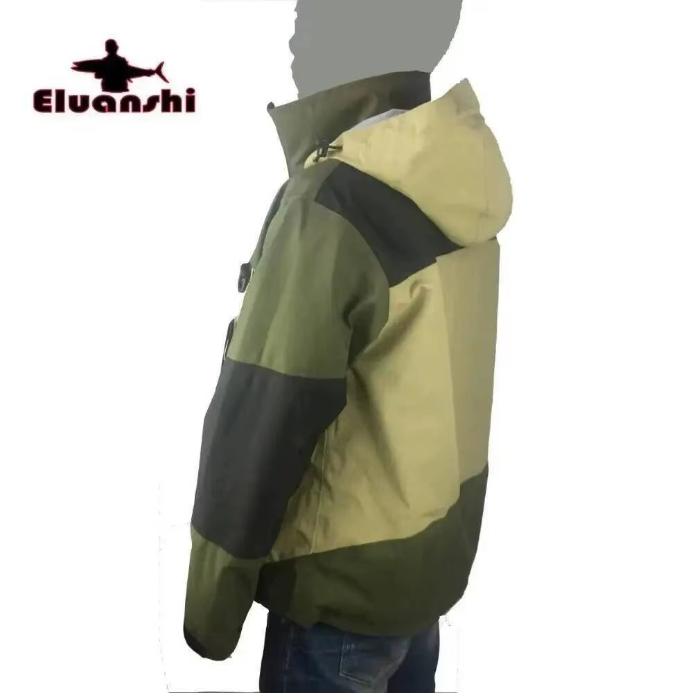 ELUANSHI Waterproof Breathable Fly Fishing Clothes Wader Jacket Wading Clothing Apparel