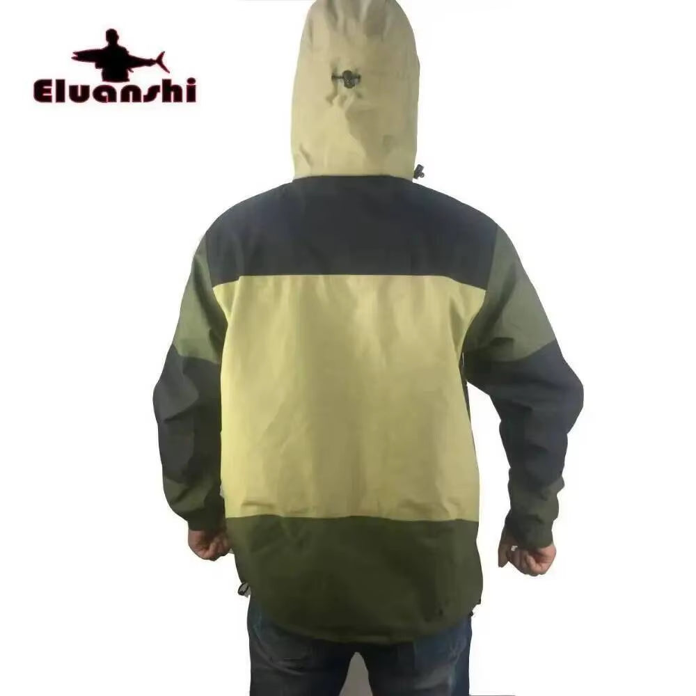 ELUANSHI Waterproof Breathable Fly Fishing Clothes Wader Jacket Wading Clothing Apparel