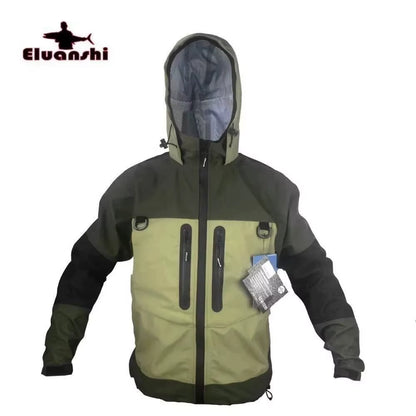 ELUANSHI Waterproof Breathable Fly Fishing Clothes Wader Jacket Wading Clothing Apparel